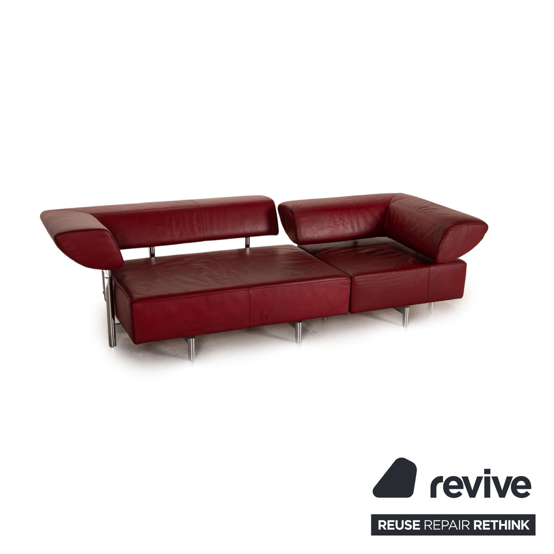 Cor Arthe Leather Sofa Red Three seater couch function