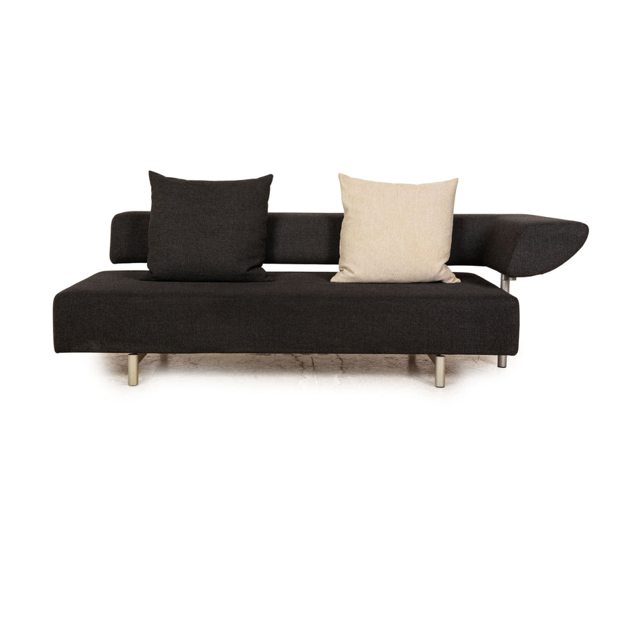 Cor Arthe fabric three seater anthracite sofa couch manual function