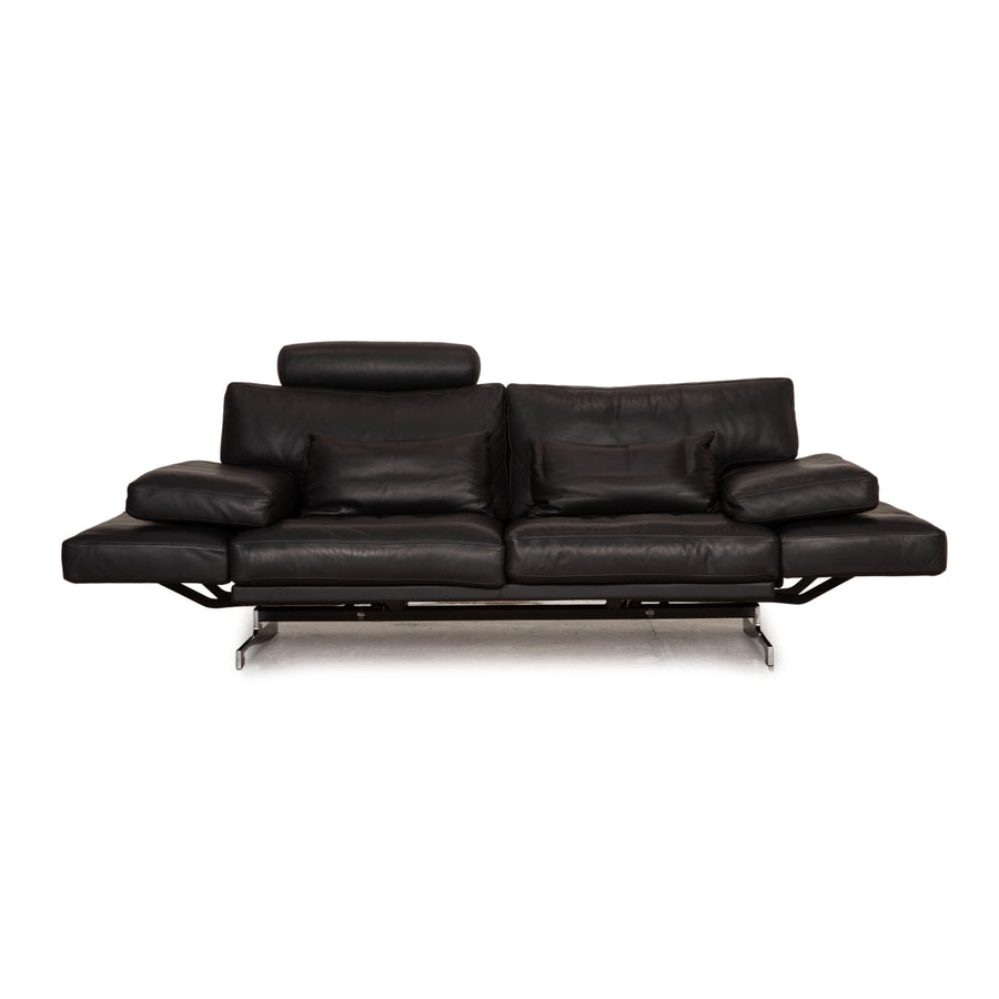 Cor Briol Leather Sofa Black Two Seater Couch Function