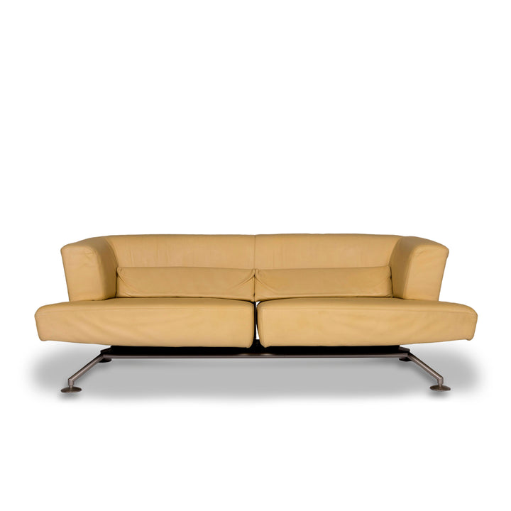 Cor Circum Leder Sofa Gelb Zweisitzer Couch #10231