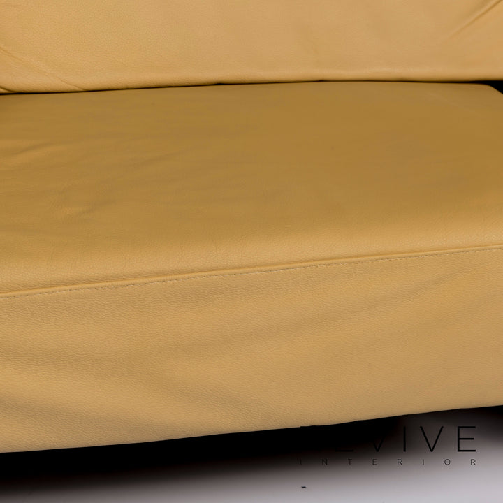 Cor Circum sofa set yellow 1x two-seater 1x stool #10396