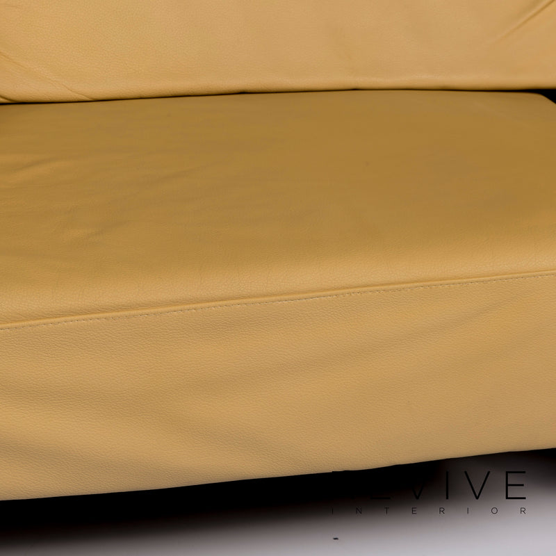 Cor Circum Sofa Garnitur Gelb 1x Zweisitzer 1x Hocker 