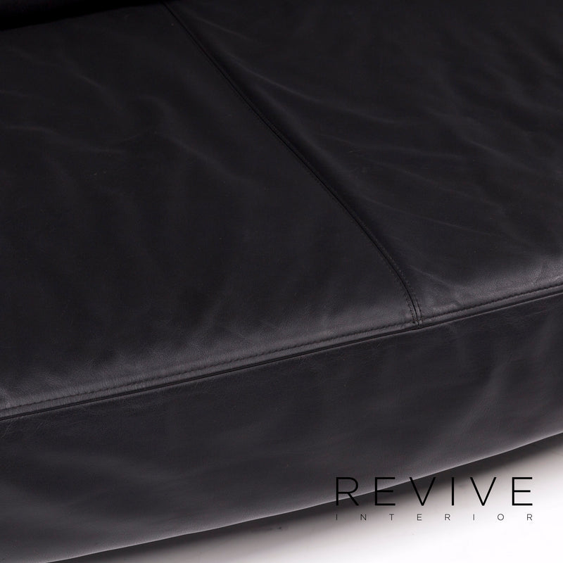 Cor Cirrus Leder Sofa Schwarz Zweisitzer Funktion Couch 