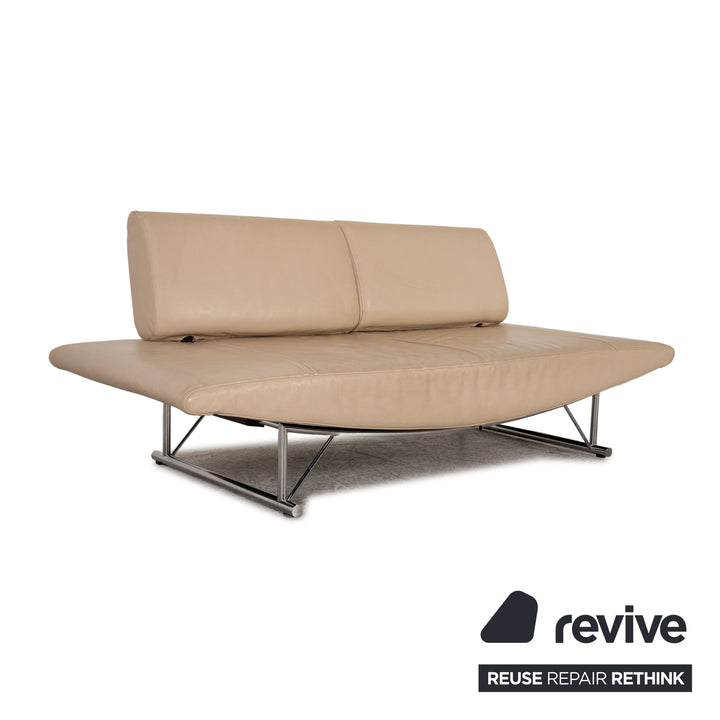 Cor Cirrus Leder Zweisitzer Beige Sofa Couch Funktion