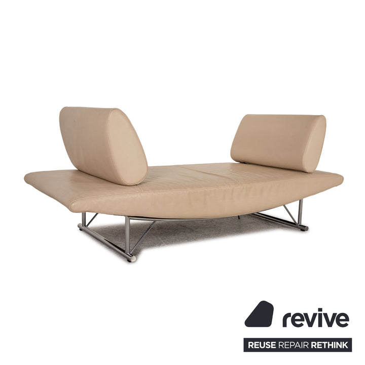 Cor Cirrus Leder Zweisitzer Beige Sofa Couch Funktion