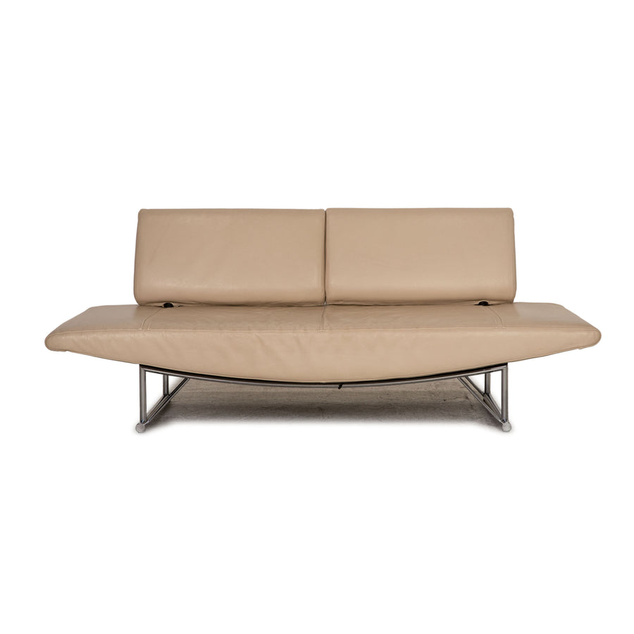 Cor Cirrus Leather Two Seater Beige Sofa Couch Function