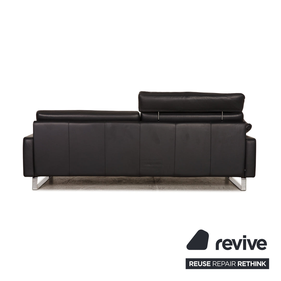 Cor Conseta Anthrazit Sofa Garnitur Schwarz 2xZweisitzer