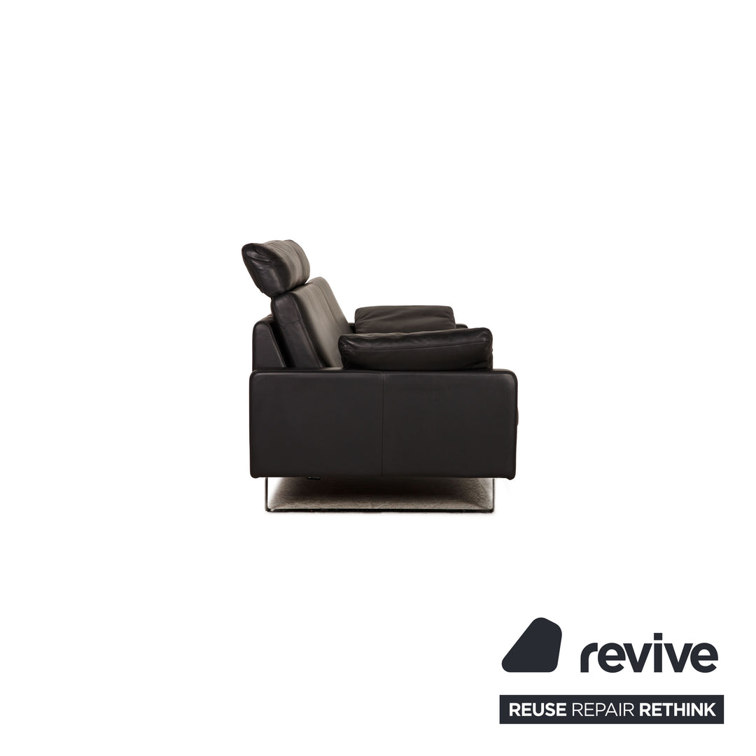 Cor Conseta Anthrazit Sofa Garnitur Schwarz 2xZweisitzer