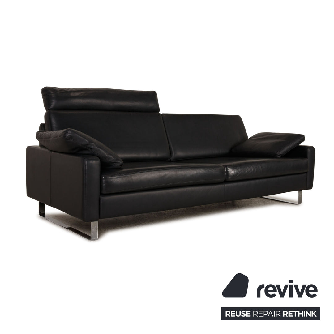 Cor Conseta Anthrazit Sofa Garnitur Schwarz 2xZweisitzer