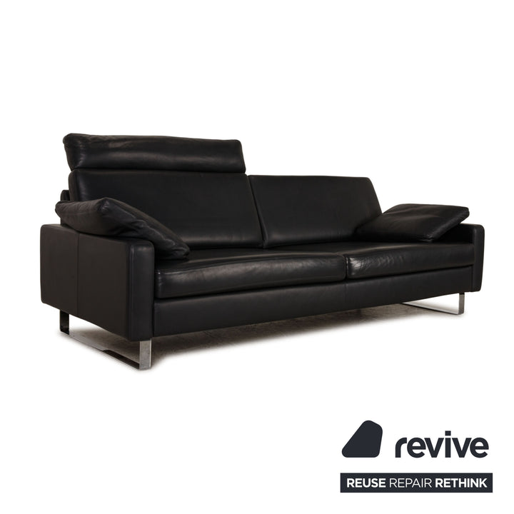 Cor Conseta Anthrazit Sofa Garnitur Schwarz 2xZweisitzer