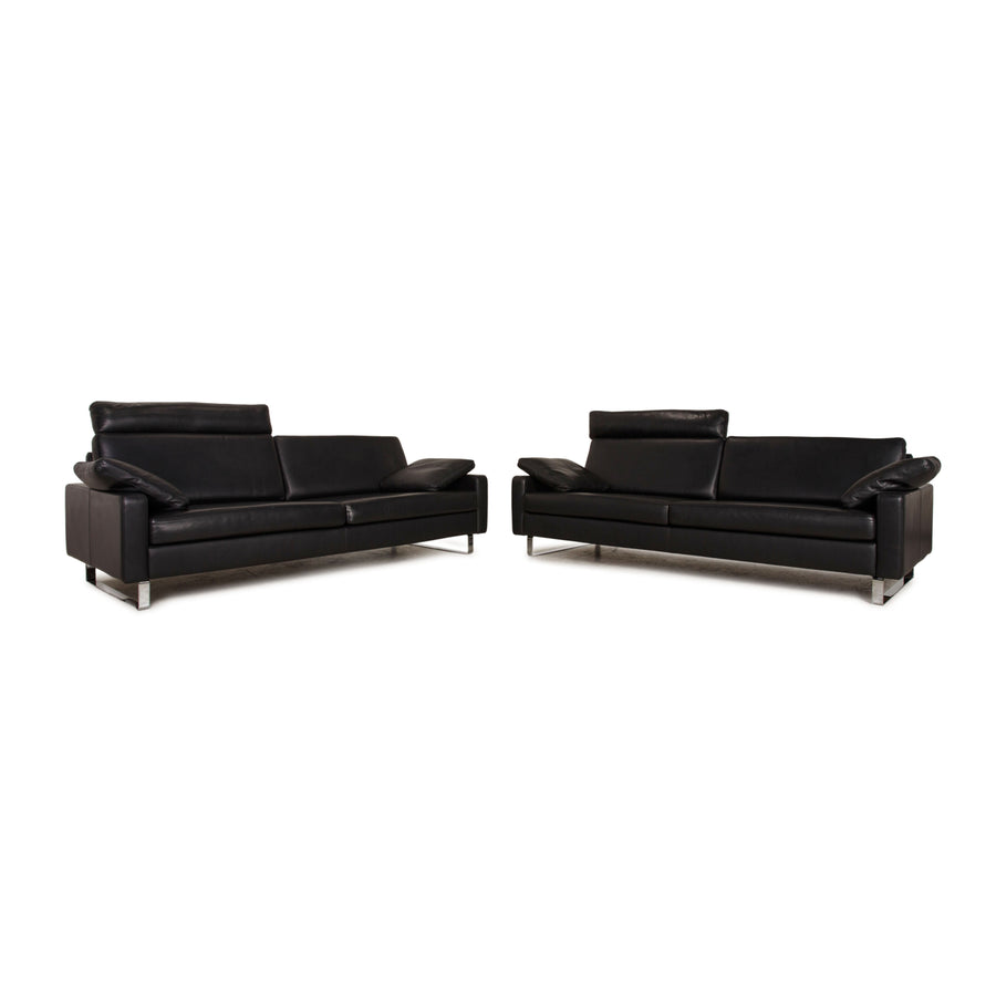 Cor Conseta anthracite sofa set black 2x two-seater