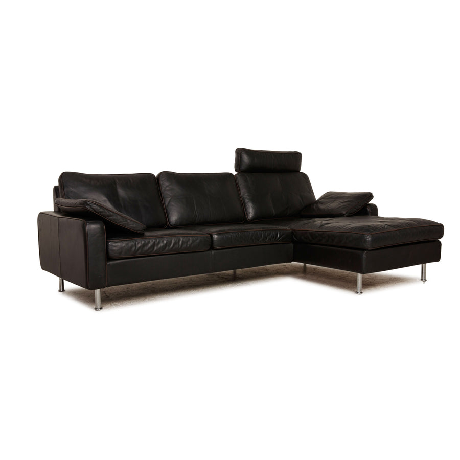 Cor Conseta Leder Ecksofa Schwarz Sofa Couch