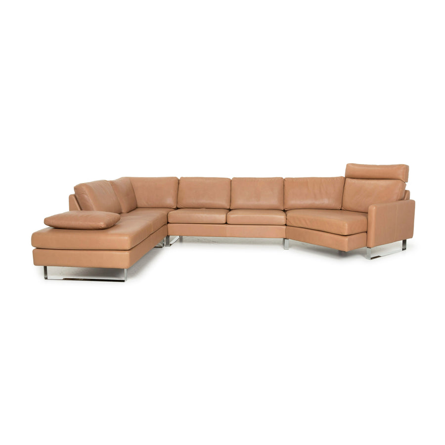 Cor Conseta Leder Sofa Beige Ecksofa #13007