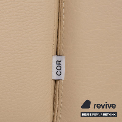 Cor Conseta Leder Sofa Beige Zweisitzer Couch