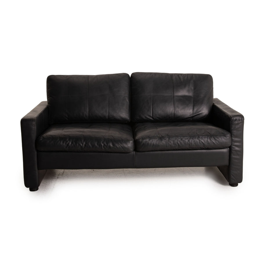 Cor Conseta Leder Sofa Dunkelblau Zweisitzer Couch
