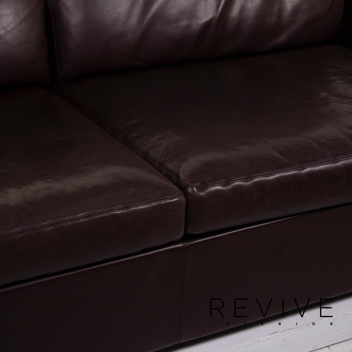 Cor Conseta Leder Sofa Dunkelbraun Zweisitzer #15149