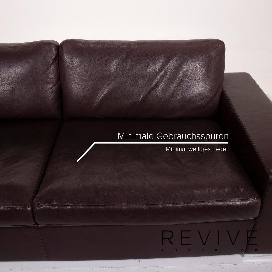 Cor Conseta Leder Sofa Dunkelbraun Zweisitzer #15149