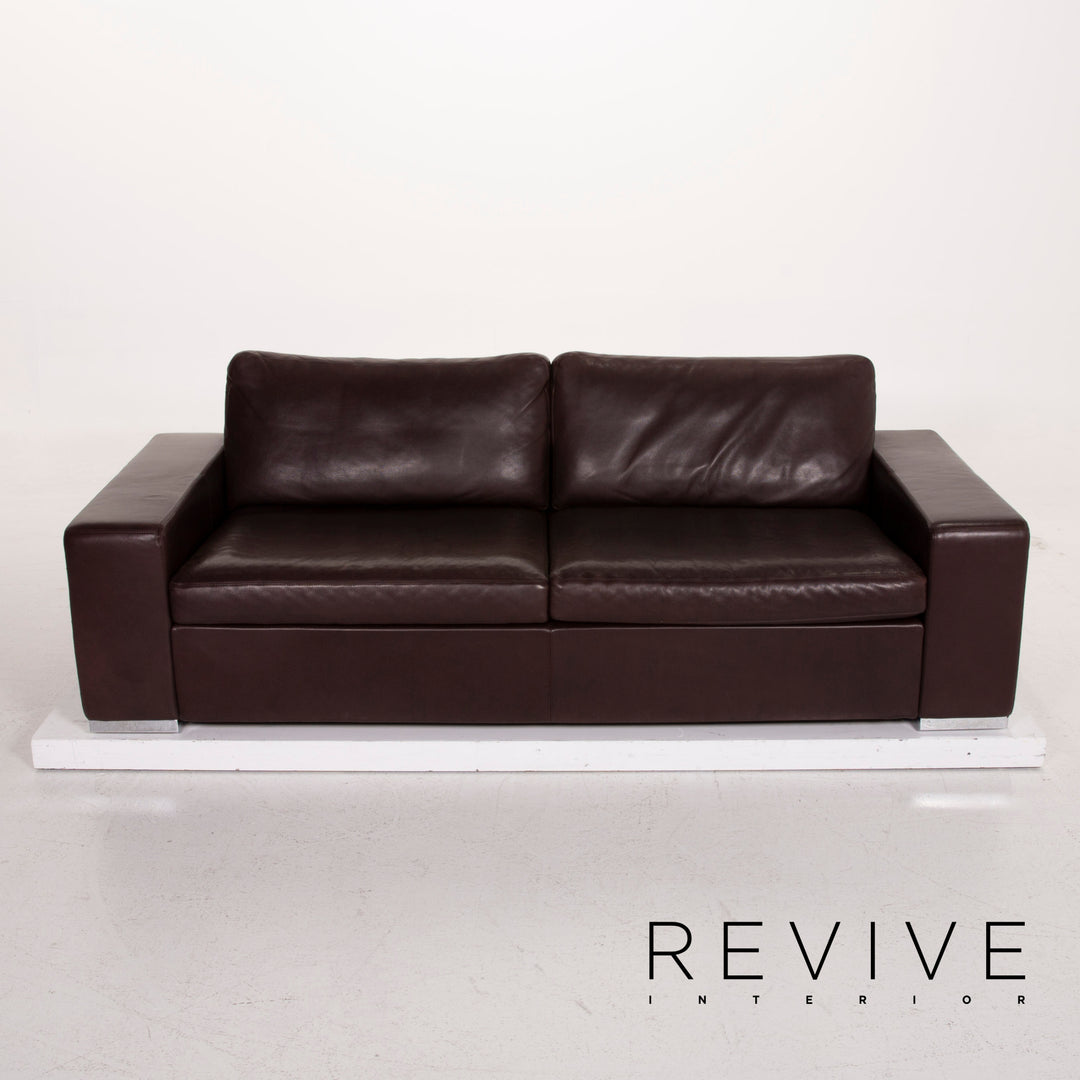 Cor Conseta Leder Sofa Dunkelbraun Zweisitzer #15149