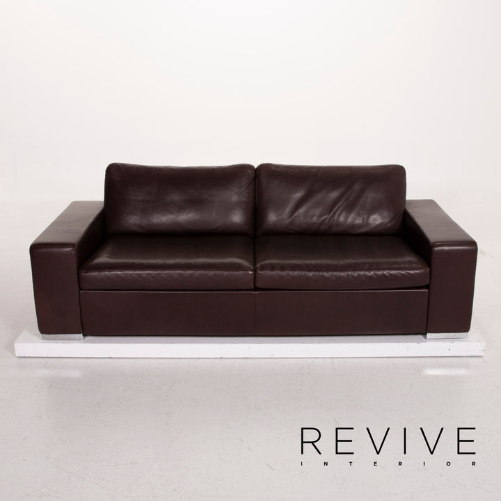 Cor Conseta Leder Sofa Dunkelbraun Zweisitzer #15149