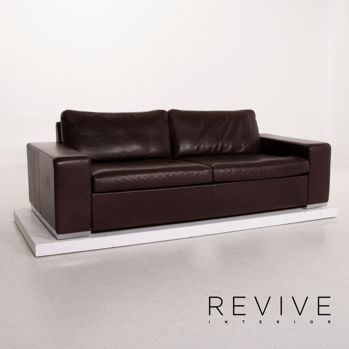 Cor Conseta Leder Sofa Dunkelbraun Zweisitzer #15149