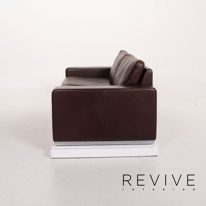 Cor Conseta Leder Sofa Dunkelbraun Zweisitzer #15149