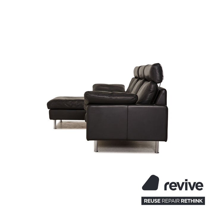 Cor Conseta Leder Sofa Schwarz Ecksofa Couch