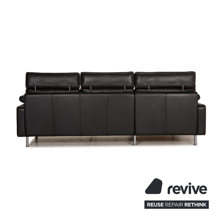Cor Conseta Leder Sofa Schwarz Ecksofa Couch