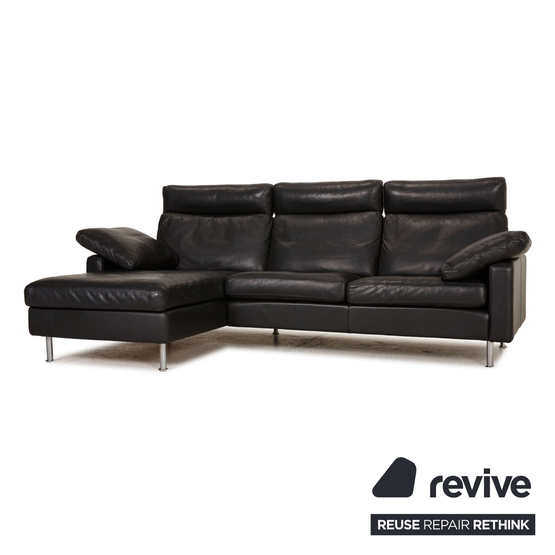 Cor Conseta Leder Sofa Schwarz Ecksofa Couch
