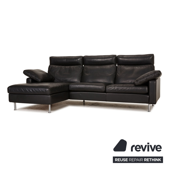 Cor Conseta Leder Sofa Schwarz Ecksofa Couch