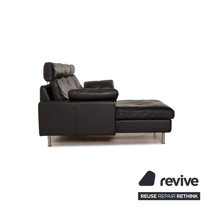 Cor Conseta Leder Sofa Schwarz Ecksofa Couch