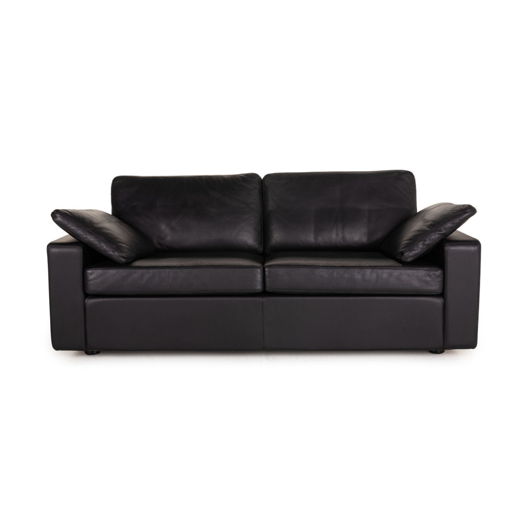 Cor Conseta Leder Sofa Schwarz Zweisitzer Couch