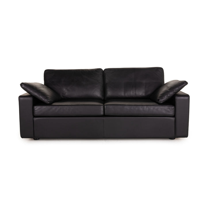 Cor Conseta Leder Sofa Schwarz Zweisitzer Couch