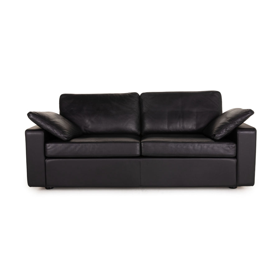 Cor Conseta Leder Sofa Schwarz Zweisitzer Couch