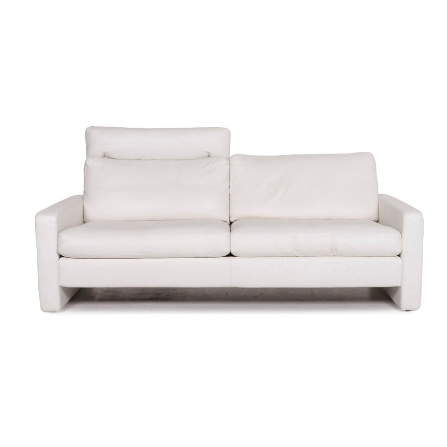 Cor Conseta Leder Sofa Weiß Zweisitzer Couch #12299