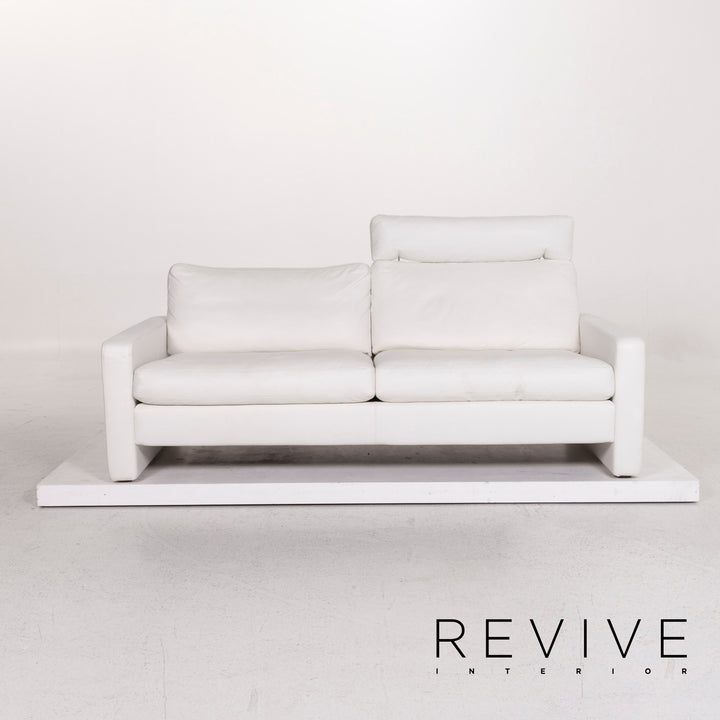 Cor Conseta Leder Sofa Weiß Zweisitzer Couch #12299