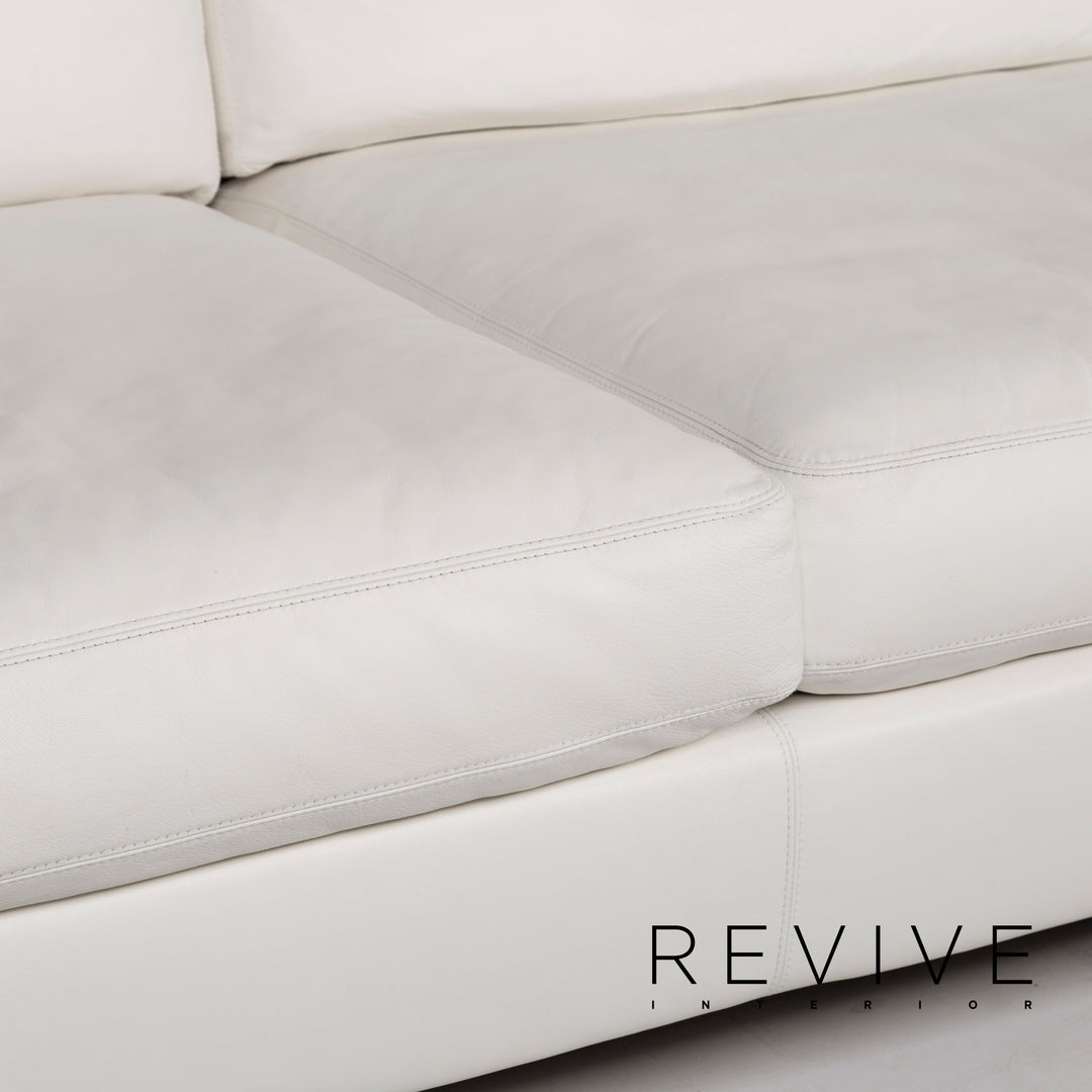 Cor Conseta Leder Sofa Weiß Zweisitzer Couch #12299