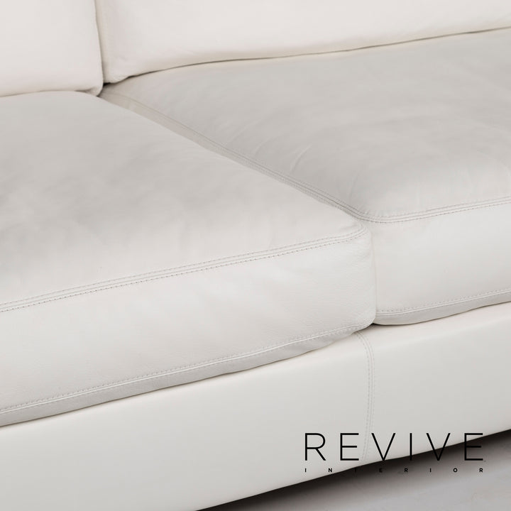 Cor Conseta Leder Sofa Weiß Zweisitzer Couch #12299