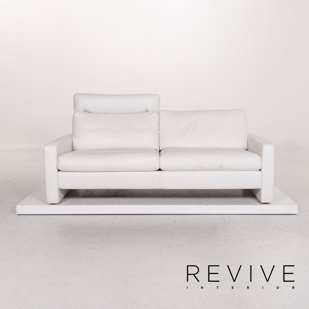 Cor Conseta Leder Sofa Weiß Zweisitzer Couch #12299