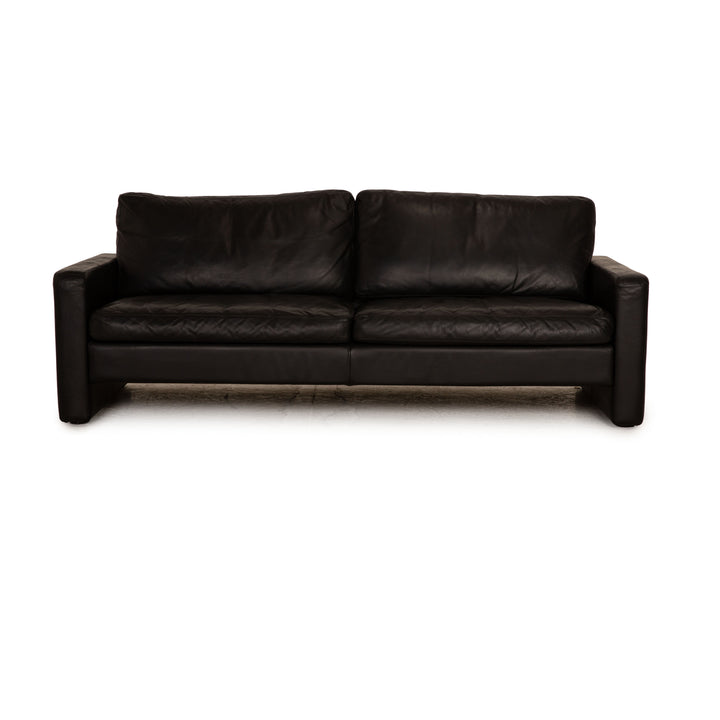 Cor Conseta Leder Zweisitzer Schwarz Sofa Couch