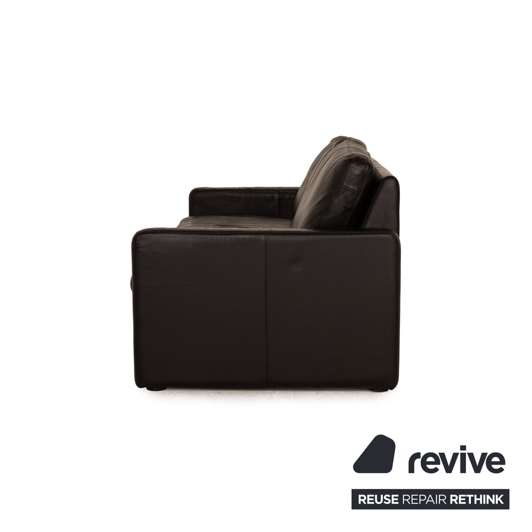 Cor Conseta Leder Zweisitzer Schwarz Sofa Couch