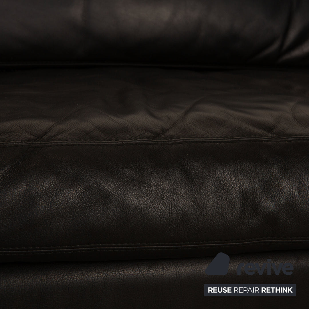 Cor Conseta Leder Zweisitzer Schwarz Sofa Couch