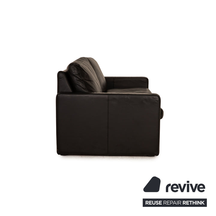 Cor Conseta Leder Zweisitzer Schwarz Sofa Couch