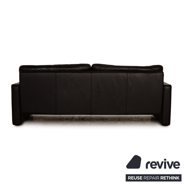 Cor Conseta Leder Zweisitzer Schwarz Sofa Couch