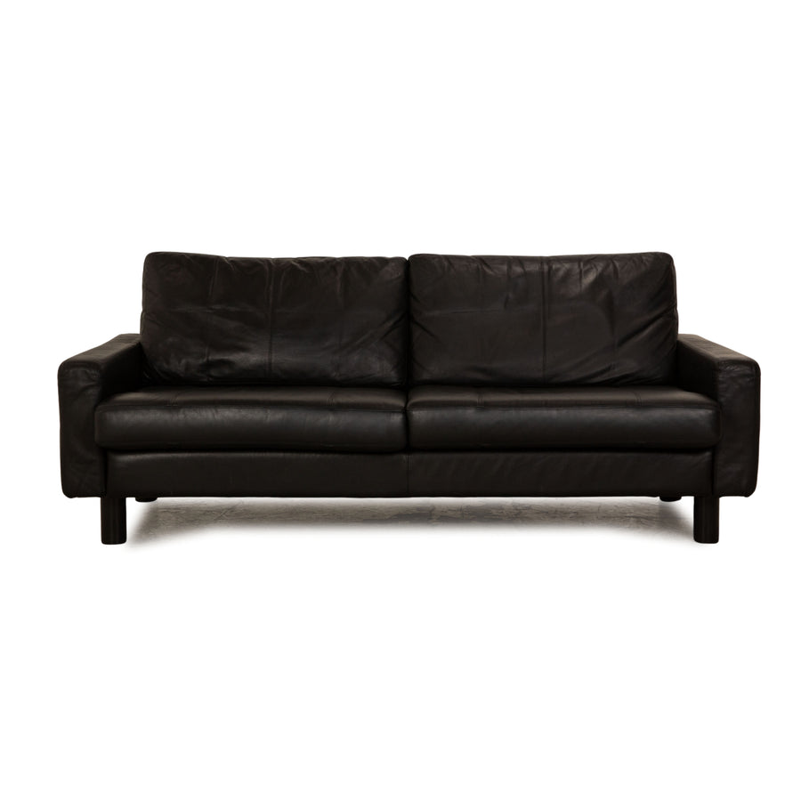 Cor Conseta Leder Zweisitzer Schwarz Sofa Couch