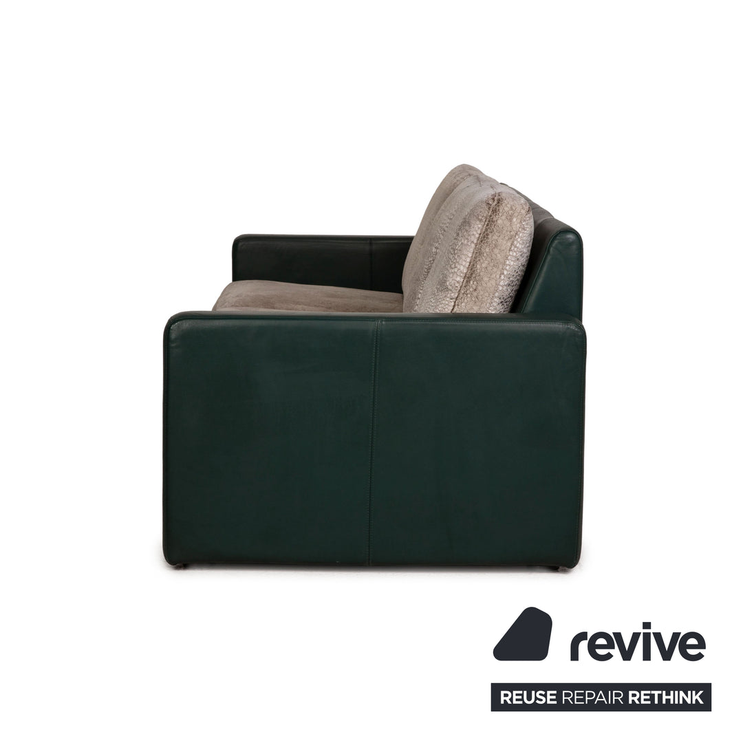Cor Conseta Sofa Stoff Grün Grau Dreisitzer Couch