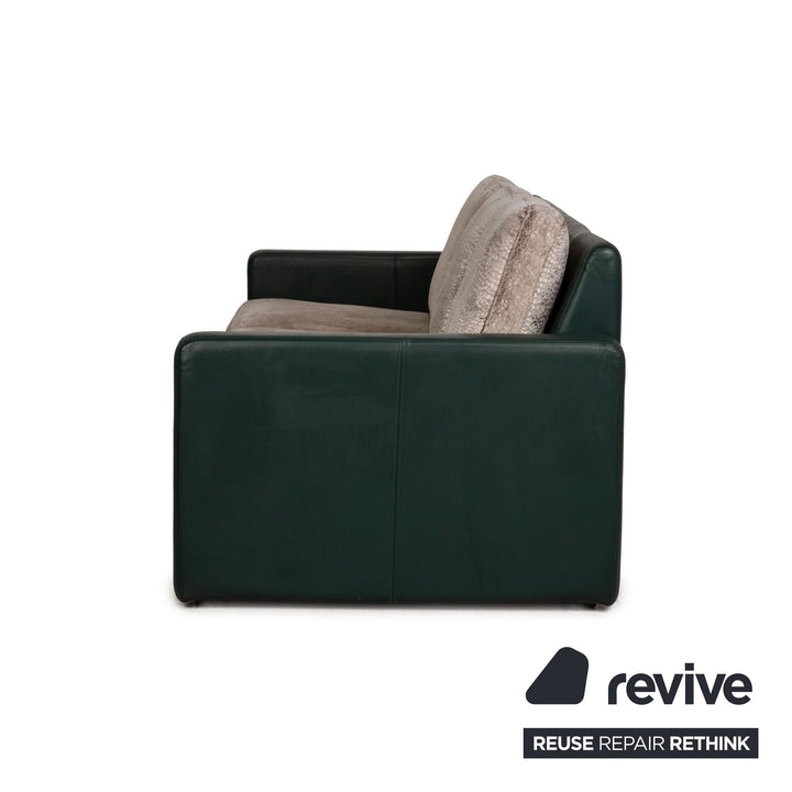 Cor Conseta Sofa Stoff Grün Grau Dreisitzer Couch