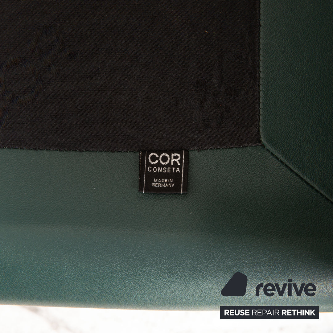Cor Conseta Sofa Stoff Grün Grau Dreisitzer Couch