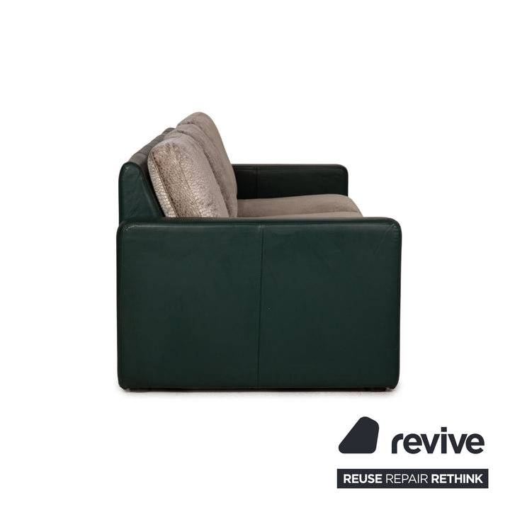 Cor Conseta Sofa Stoff Grün Grau Dreisitzer Couch