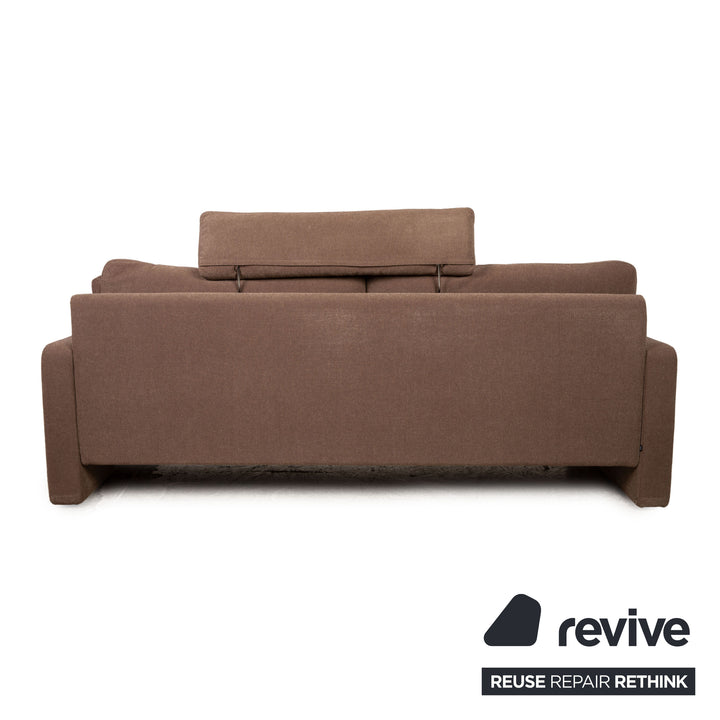 Cor Conseta Stoff Dreisitzer Beige inkl. Kopfstütze Sofa Couch