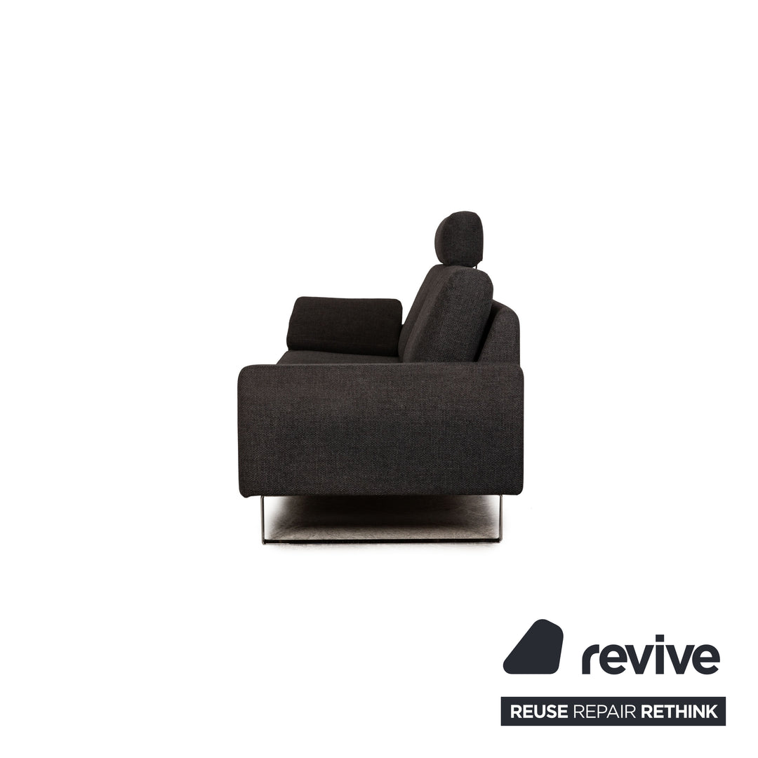 Cor Conseta Stoff Dreisitzer Grau Sofa Couch